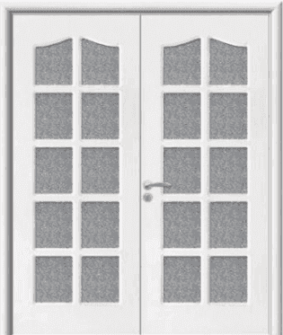 Ușă K-088 - Design Dublu cu Geam