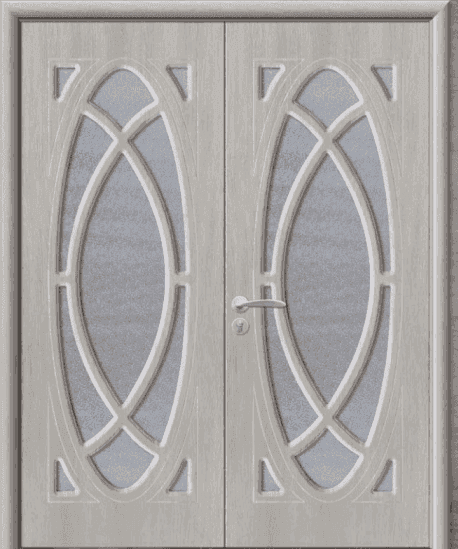 Ușă K-099 - Design Oval cu Geam (Dublu)